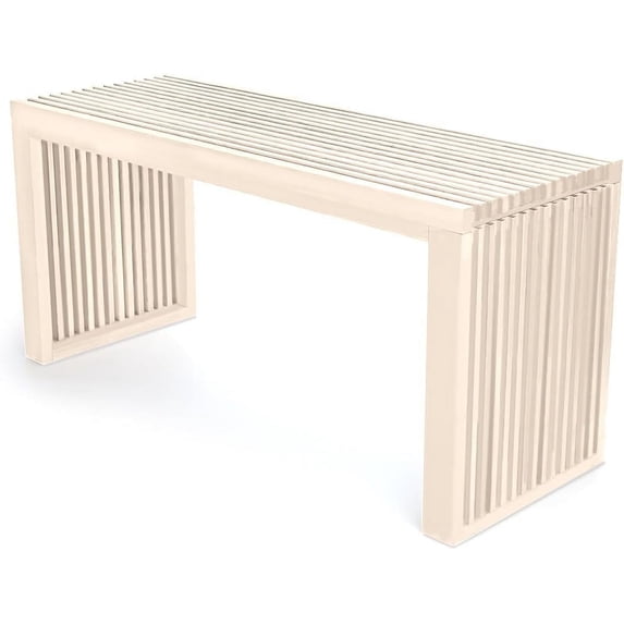 Lontai Indoor Long Bamboo Dining Bench, with Storage Function for Kitchen & Living Room Furniture, Beige