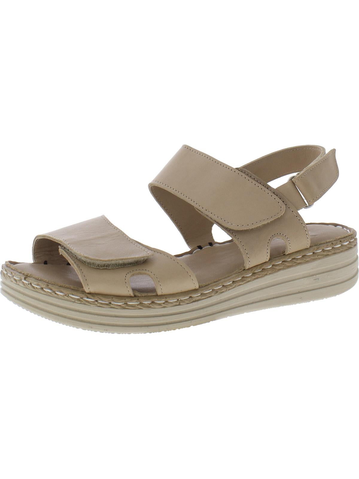 Lonza Womens Faux Leather Ankle Strap Platform Sandals - Walmart.com