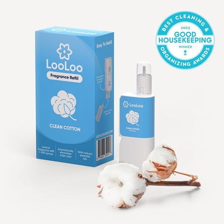 LooLoo Fragrance Refill for LooLoo Dispenser - Clean Cotton Fragrance