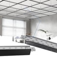 thumbnail image 1 of LooYee 75 PCS 48 Inch Cross Tee Drop Ceiling Grid Black, 4 Ft Galvanized Steel Rust & Fire Resistance, Ceiling Grid Cover for Basement Living Room Garage Kitchen Bathroom, Cover 500 Sq.Ft, 1 of 8