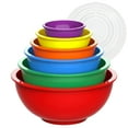 Loobuu Mixing Bowls with Lids 12 Piece Plastic Nesting Bowls Set includes 6 Prep Bowls and 6