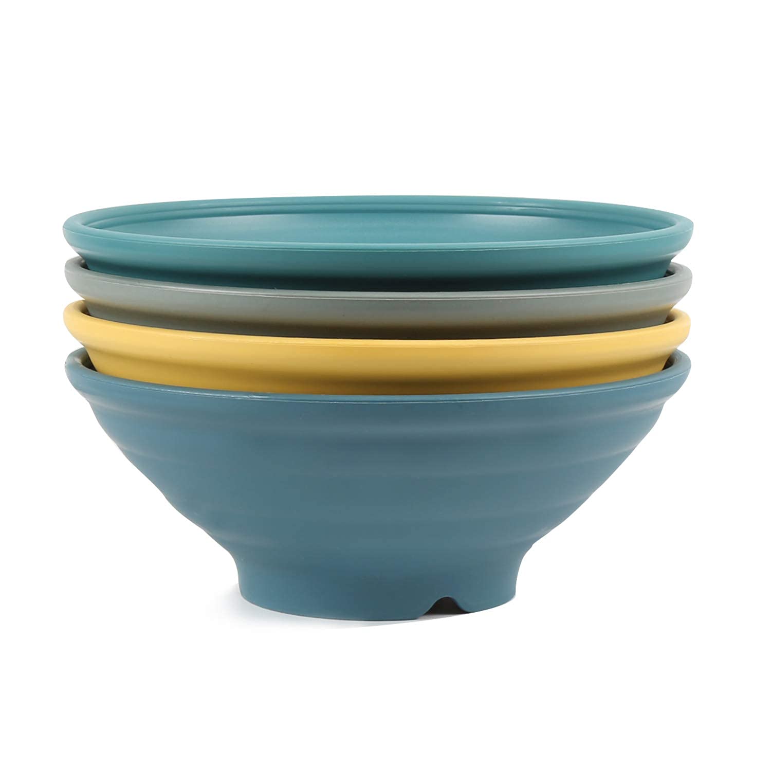 Loobuu Unbreakable Japanese Style Plastic Ramen Bowl Set of 4 44 OZ