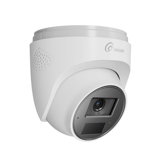 Loocam 4K PoE Add-On Wired Security IP Camera Outdoor, Person Vehicle Detection, Two Way Audio, Only Works with Loocam 4K PoE NVR