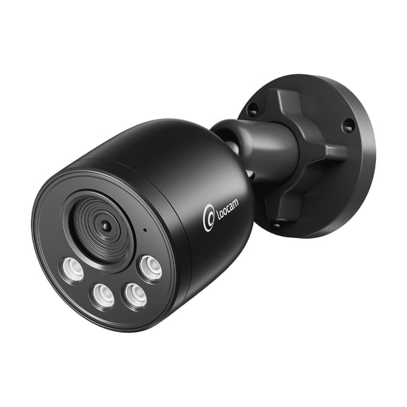 Loocam 4MP Add-On Wired PoE IP Security Camera Outdoor, Person Vehicle Detection, 100ft Night Vision, Only Work with Loocam PoE NVR