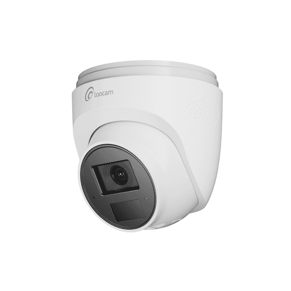 Loocam 4MP PoE Add-On Wired Security IP Camera Outdoor, Person Vehicle Detection, Two Way Audio, Only Works with Loocam PoE NVR