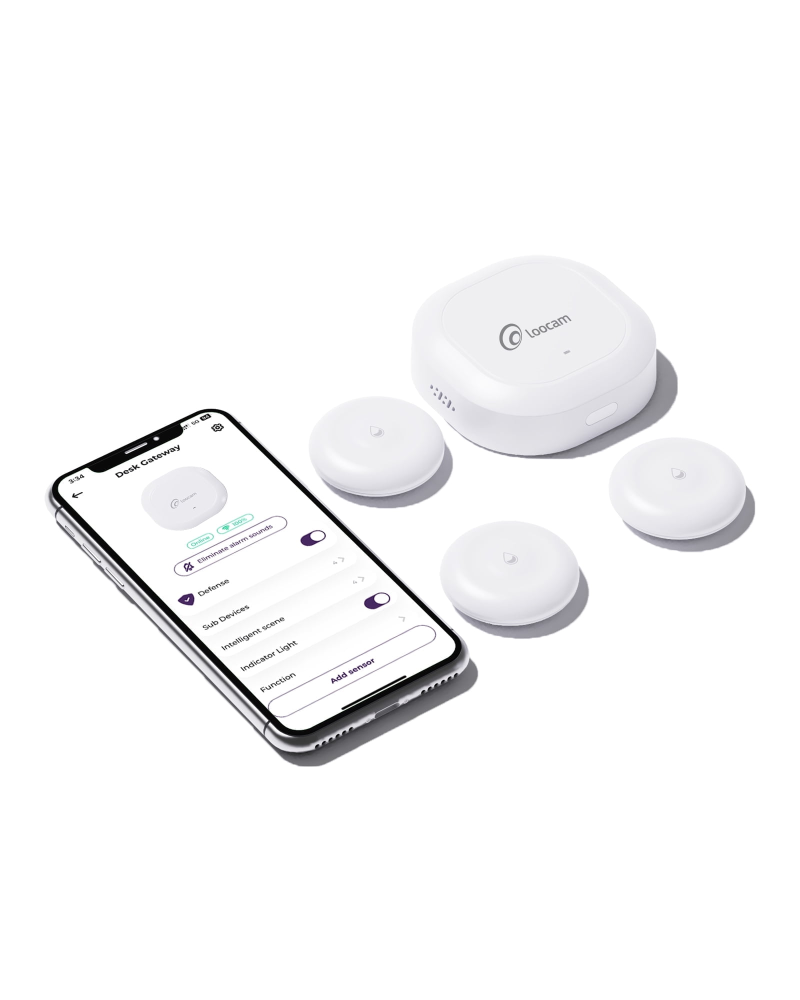 Loocam Water Leak Detector 3 Pack, Wireless 2.4GHz WiFi & Zigbee, Loud Alarm Sound & APP Notification, Mini Water Leak Alarm Sensor IP66 Waterproof for Home Security