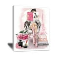 thumbnail image 1 of Loodaent Christmas Gift Flowers Perfume Handbag Pink Makeup Wall Decor 12" x 16" Framed Canvas Art Prints, 1 of 6