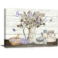 thumbnail image 1 of Farmhouse Bathroom Decor Wall Art Rustic Cotton Lavender Bathroom Pictures Canvas Print Country Bathroom Sign Artwork Modern Home Decor for Bathroom Framed Ready to Hang 12"x16", 1 of 6