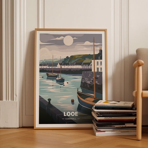 Looe Cornwall Coastal Travel Wall Decor