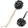 thumbnail image 1 of Loofah Back Scrubber, Bamboo Charcoal Infused Shower Scrubber, Bath-Sponge, Exfoliating Lufa Body Scrubber for Men & Women, Includes 1 Loofah on a Stick, 1 Luffa Pouf, 1 of 7