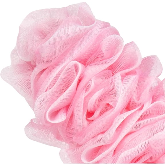 Loofah Back Scrubber, Loofah on a Stick Long Handle Bath Sponge Shower Brush, Soft Nylon Mesh Body Brush