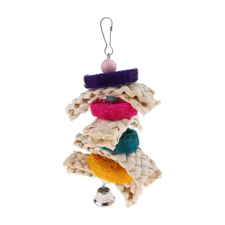 Loofah Bird Chewing Toy, Colorful & Entertaining, Keep , 7.87 X 3.94inch