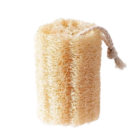 Loofah Dish Sponge,Non-Scratch Scouring Pad,Loofah Sponge Scrub,Mini Loofah Sponge,2.36X4.72 inch Small Loofah Scrubber with Hanging Rope,Loofah Sponge for Home and Kitchen Cleaning,Beige