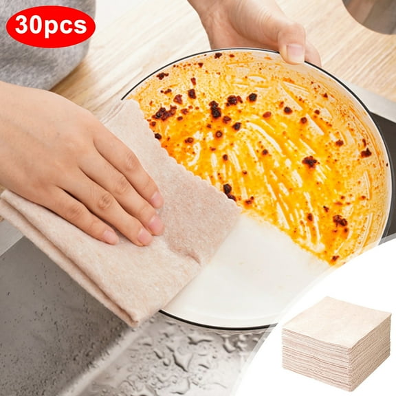 Loofah Dishcloth Kitchen Cleaning Pads Reusable Scouring Sponges Germ-Free Oil Absorption Eco-Friendly Fiber