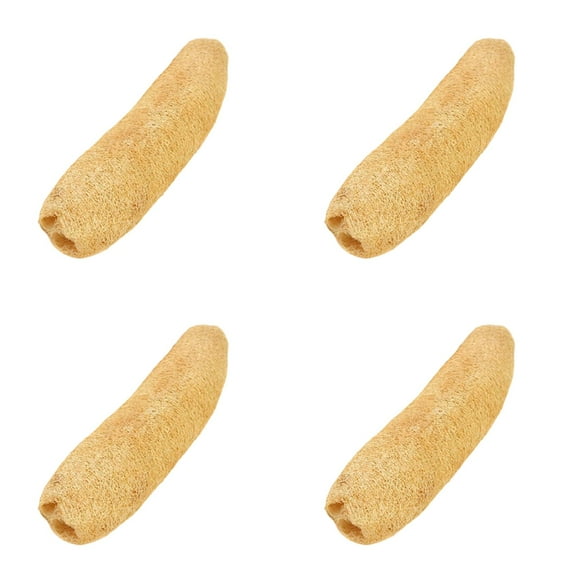 Loofah Dishwashing Brush, Ongmies Natural Shower Loofah Sponges Large Luffa Exfoliating Sponge for Daily Bath Loofa Scrubbers Sponges Spa Beauty, Gold*4