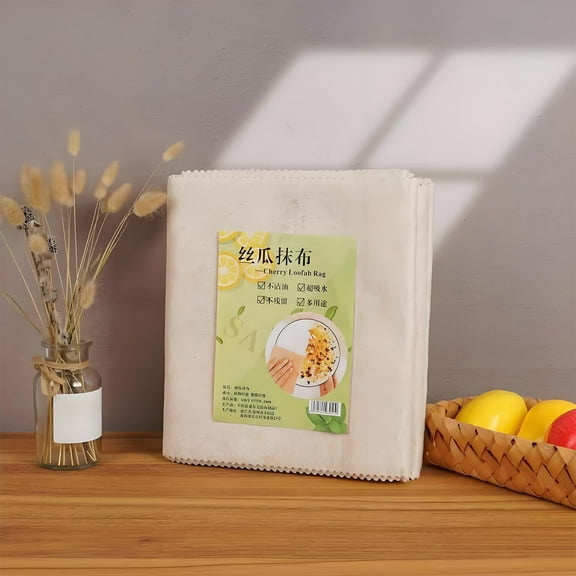 Loofah Dishwashing Wipes 10-Pack,Oil Absorbent Non-Linting Thickened Kitchen Cleaning Cloth Quick Grease Removal,Environmentally Friendly Reusable Easy Clean for Household Kitchen Use-Free Size