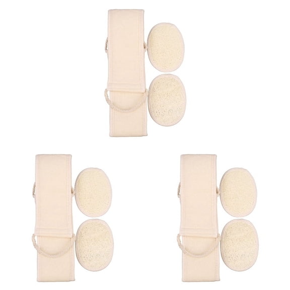 Loofah Exfoliating Back Scrubber for Shower, Double Side Scrubbing Strap, Body for Men and Women (9 Pcs)