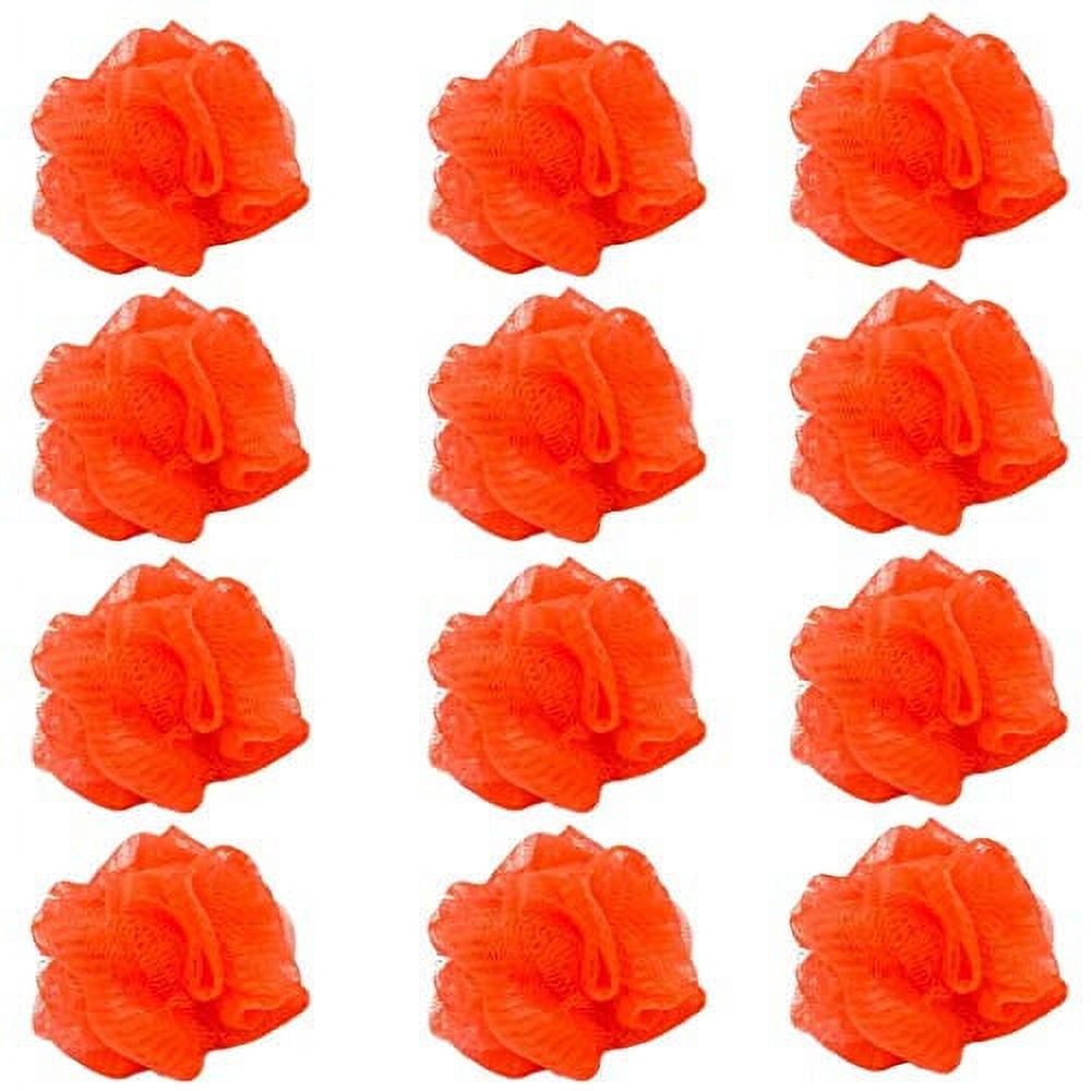 Loofah Lord 12 Red Bath or Shower Sponge Loofahs Pouf Mesh Wholesale