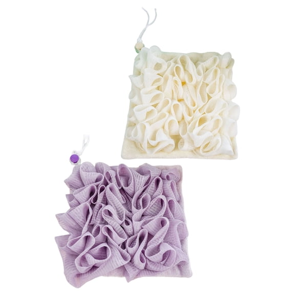 Loofah Scrubber With Soap Storage Soft Loofa Sponge Towel Cloth Bath Essential