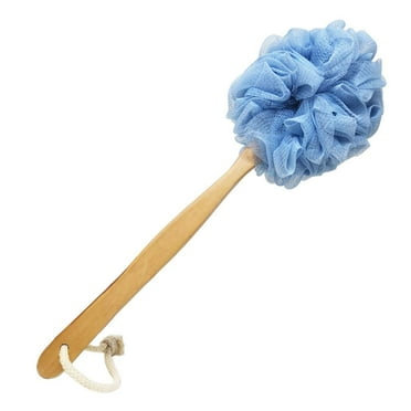 Loofah on a Stick, Artrylin Loofah Back Scrubber for Shower, Bath Sponge with Handle, PE Soft Mesh Luffas for Skin Exfoliating, Exfoliating Luffa for Men and Women,Blue