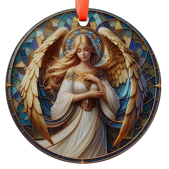 Look Angel Ornament, Handcrafted Angel Decorative Piece, Angel Window Hanging Ornament, Angel Suncatcher, Spiritual Decor, Holiday Keepsake, Xmas Tree Hanging Decoration, Seasonal