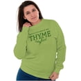 thumbnail image 1 of Look At Thyme Green Thumb Gardening Women Crewneck Sweatshirt Brisco Brands S, 1 of 6