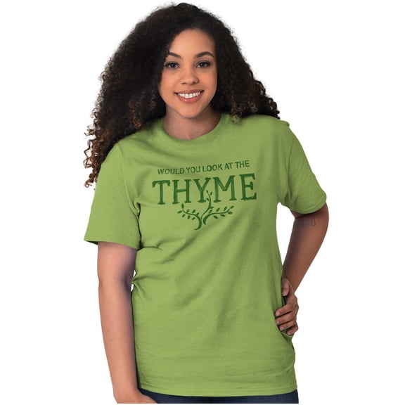 Look At Thyme Green Thumb Gardening Women's Graphic T Shirt Tees Brisco Brands S