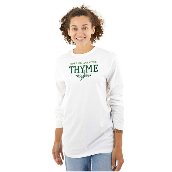 Look At Thyme Green Thumb Gardening Women's Long Sleeve T Shirt Brisco Brands S