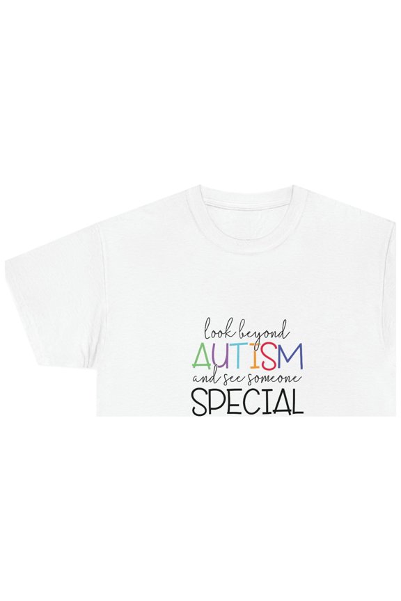 Look Beyond Autism And See Someone Special Unisex Heavy Cotton Tee