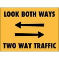 thumbnail image 1 of Look Both Ways Two Way Traffic Arrows Metal Sign Caution Danger Safety Security Warning Notice Signs Size: 8 x 12 inch, 1 of 5