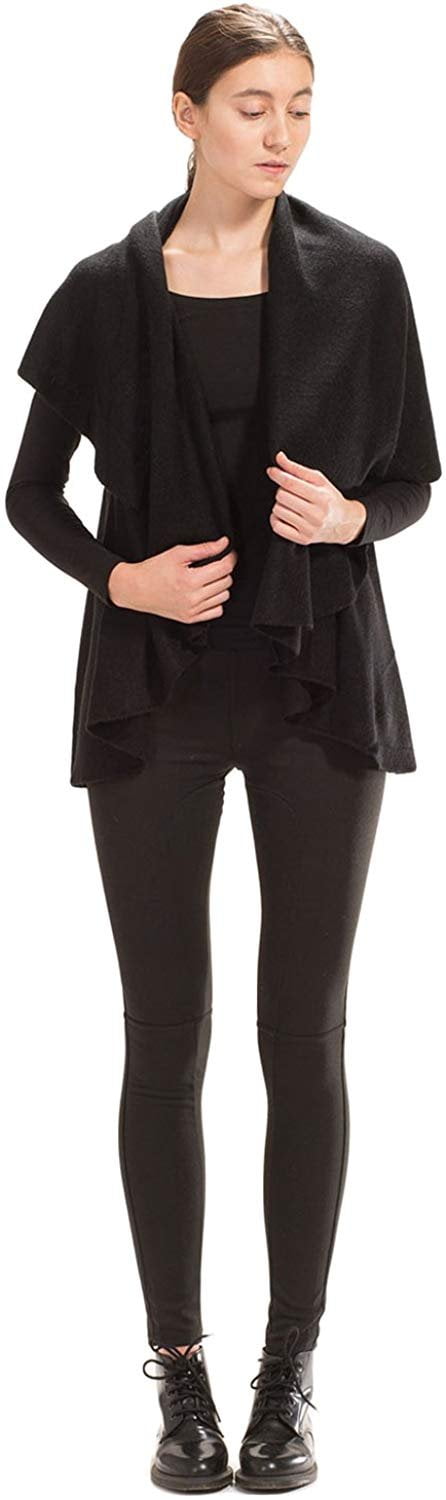 Sleeveless Cardigan Look Sweaters Look Basic Shawl Vest Blush