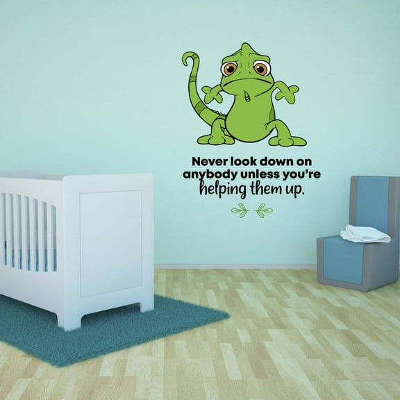 Look Down Tangled Pascal Life Quote Cartoon Quotes Decors Wall Sticker Art Design Decal for Girls Boys Kids Room Bedroom Nursery Kindergarten Home Decor Stickers Wall Art Vinyl Decoration (40x35 inch)