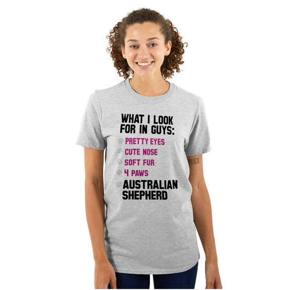 Look Guys Austrailian Shepherd Lover Women's Graphic T Shirt Tees Brisco Brands S