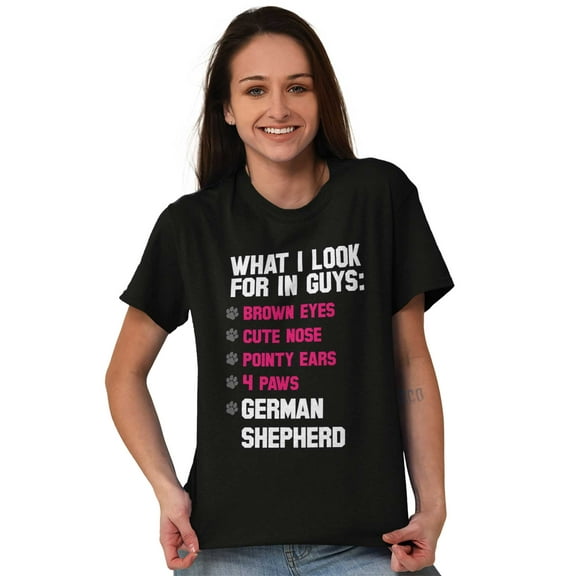 Look Guys German Shepherd Lover Women's Graphic T Shirt Tees Brisco Brands S