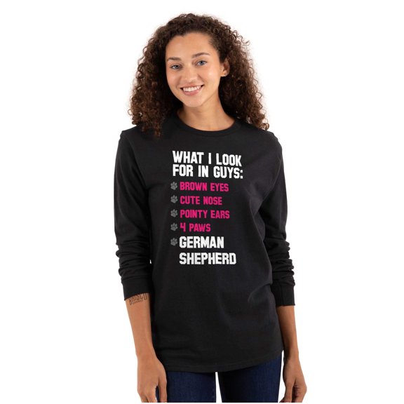 Look Guys German Shepherd Lover Women's Long Sleeve T Shirt Brisco Brands M