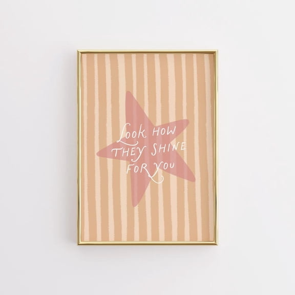 Look How They Shine For You Star Print, Unframed Paper Poster 8x10in