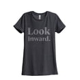 thumbnail image 1 of Look Inward Women's Fashion Relaxed T-Shirt Tee Charcoal Grey Large, 1 of 5