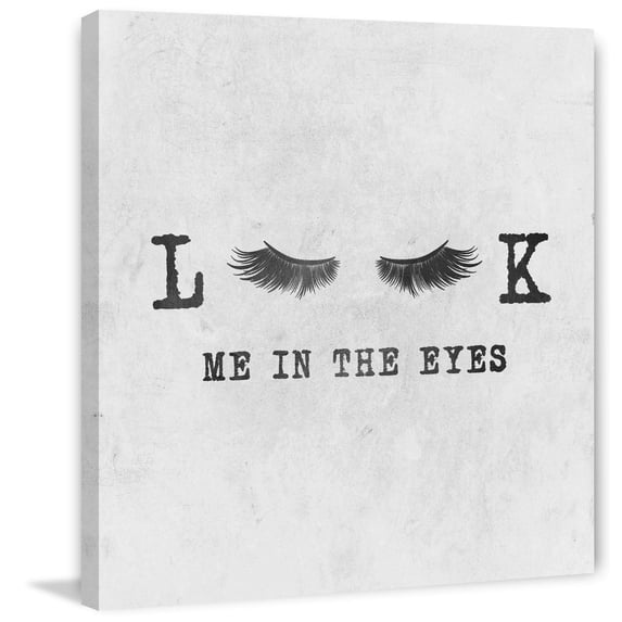 Look Me in the Lashes Painting Print on Wrapped Canvas
