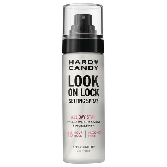 Hard Candy Look On Lock Setting Spray, Alcohol-Free, 16 HR Hold, Sweat Resistant, Longwear