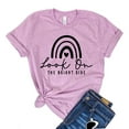 thumbnail image 1 of Look On The Bright Side T-shirt Inspirational Shirts Women's Positivity Tshirt Gift For Friend Mental Health Shirt, 1 of 3