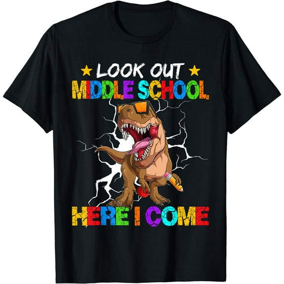 Look Out Middle School Here I Come Back To School T-Shirt