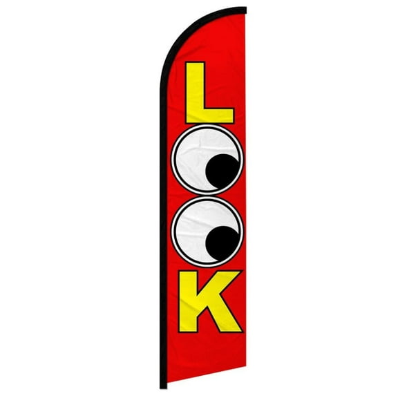 Look (Red) Windless Banner Flag
