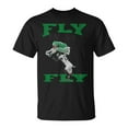thumbnail image 1 of No Look Reverse Hurdle Fly Saquon Fly Football T-Shirt, Dynamic Sports Graphic Tee for Men Women Kids, Football Fan Unisex Shirt Featuring Saquon Barkley, 1 of 3
