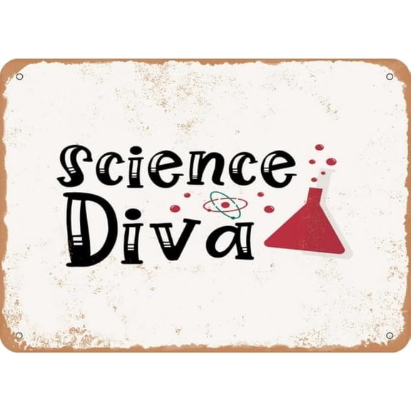 Look Science Diva Metal Sign Plaque Posteres for Bedroom Kitchen Garden Wall Pub Club Coffee Hanging Decor,812 inch
