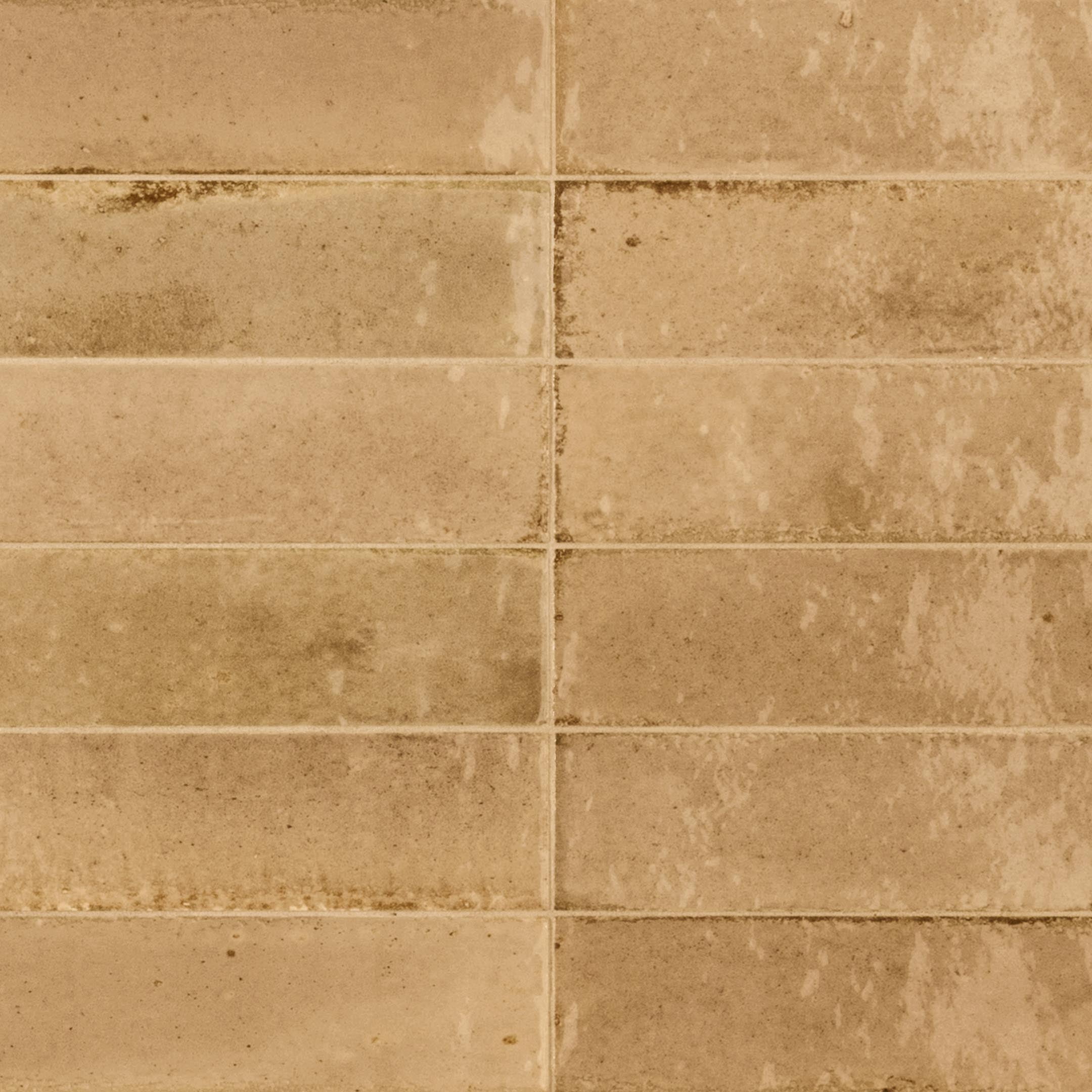 Beige Cream Glossy Porcelain Subway Wall Tile 2.5" x 9.5"