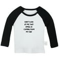 thumbnail image 1 of Don't Look At Me That Smell Is Coming From My Dad Funny T shirt For Baby, Newborn Babies T-shirts, Infant Tops, 0-24M Kids Graphic Tees Clothing (Long Black Raglan T-shirt, 0-6 Months), 1 of 4