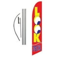 thumbnail image 1 of Look Special Advertising Feather Banner Swooper Flag Sign with Flag Pole Kit and Ground Stake, 1 of 3