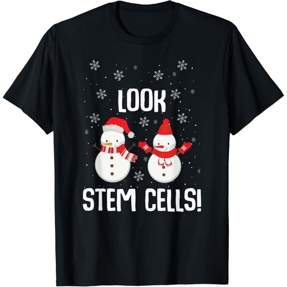 Look Stem Cells Stem Cell Snowman Science T-Shirt Tshirt All Size S-5XL