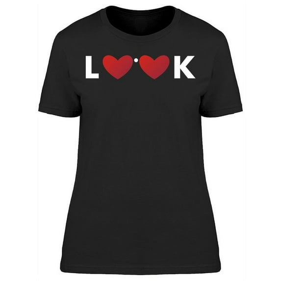 Look Sunglasses In Heart Shape T-Shirt Women -Image by Shutterstock, Female Large