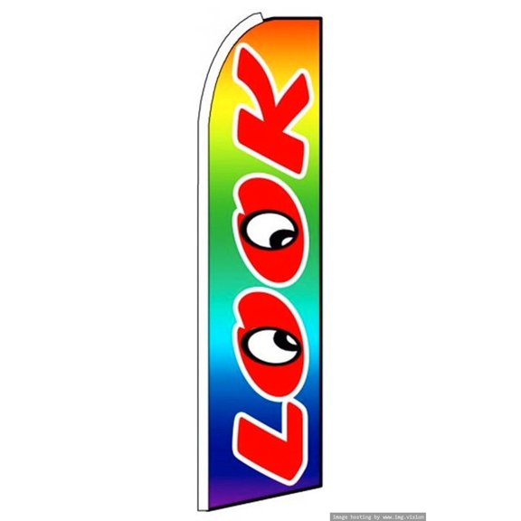 Look Swooper flag Without Pole Advertisement /Business Flags | Feather Flag |